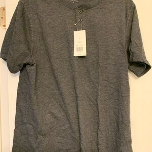 True Craft Charcoal Short Sleeve Henley
